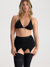 Black Classy Suspender Belt
