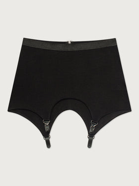 Black Classy Suspender Belt