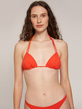 Rotes Bikini Triangle Top