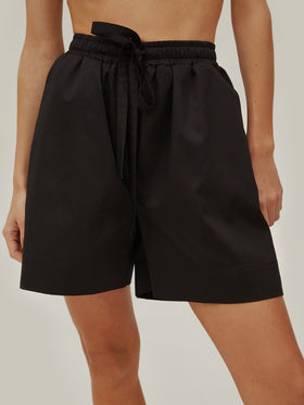 Black pijama shorts