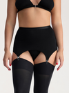 Black Classy Suspender Belt