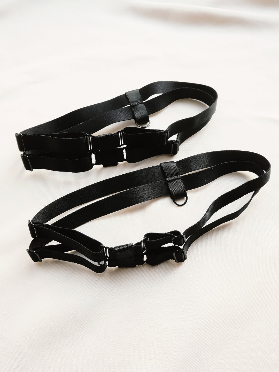 Black adjustable garters