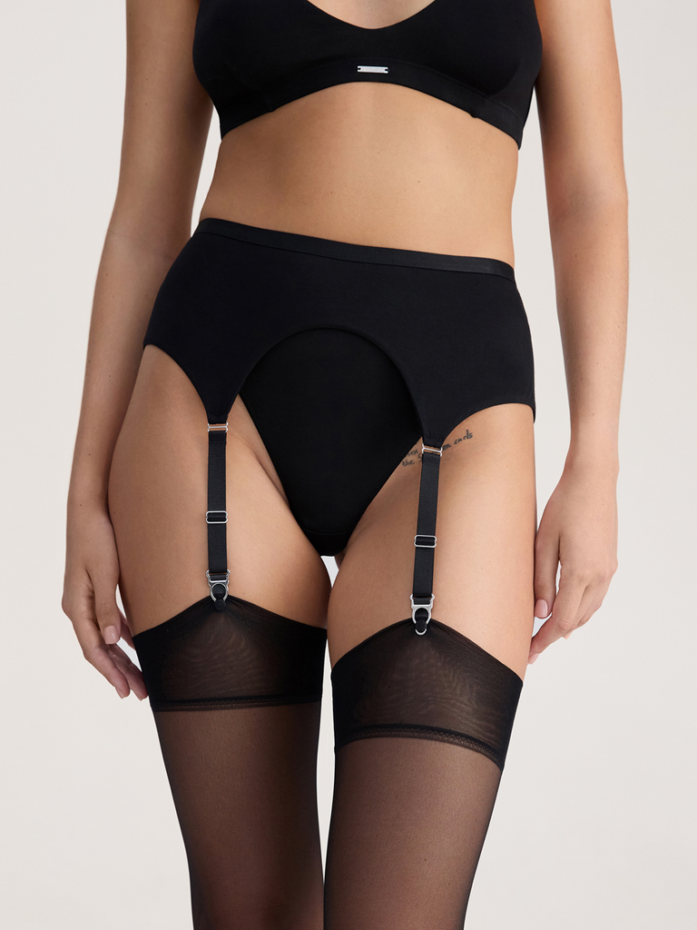 Black Mini Suspender Belt
