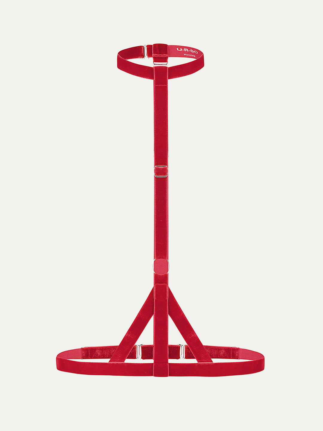 Red velvet harness top