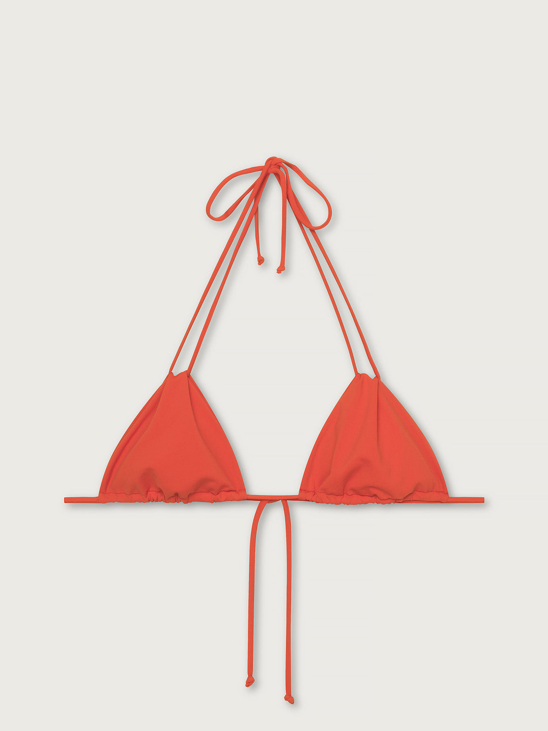 Red swimming triangle bra