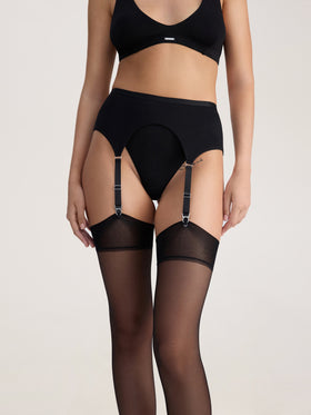 Black Mini Suspender Belt