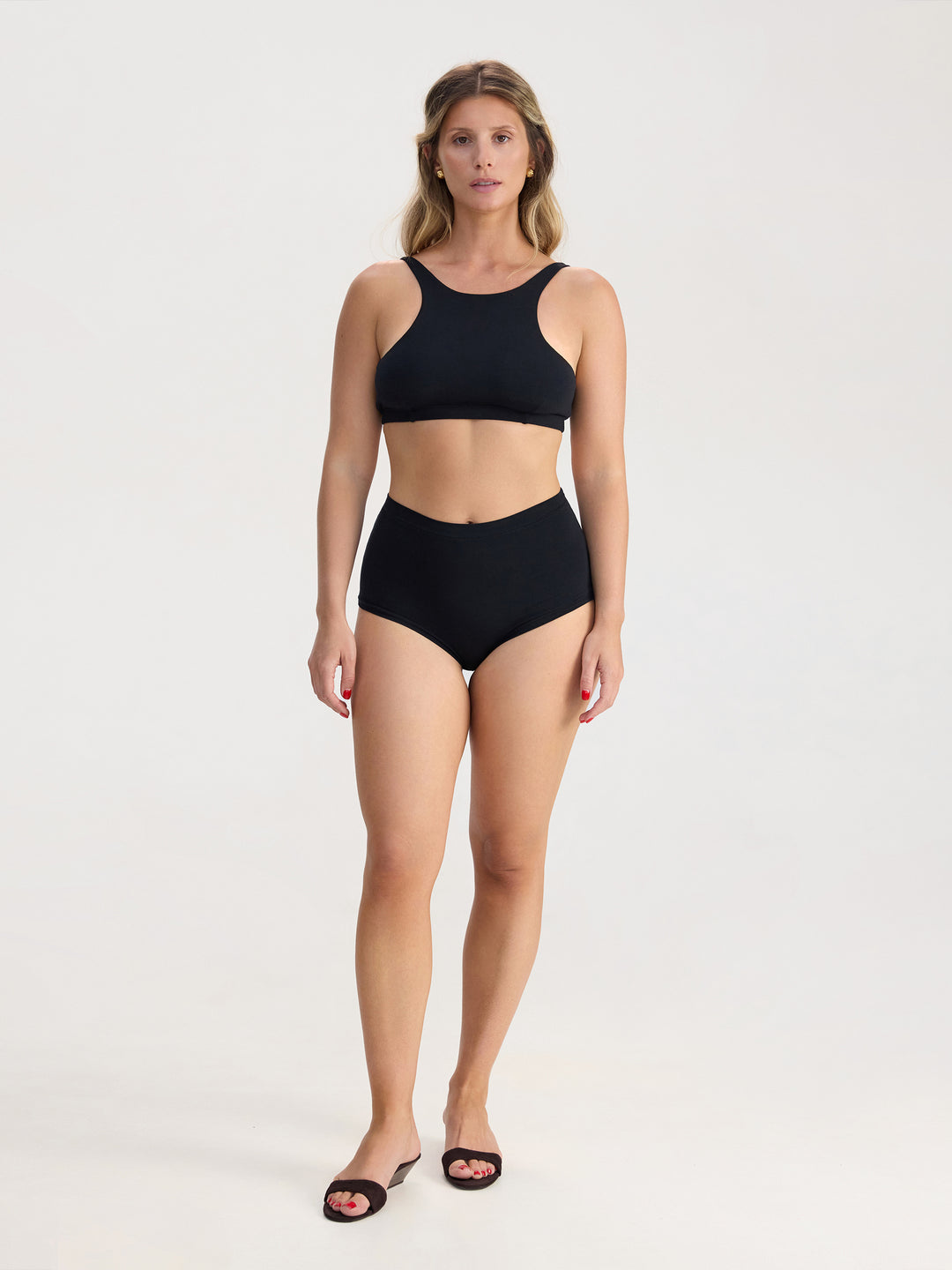 Schwarzes Neckholder-Top