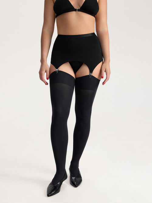 Blickdichte schwarze Strümpfe