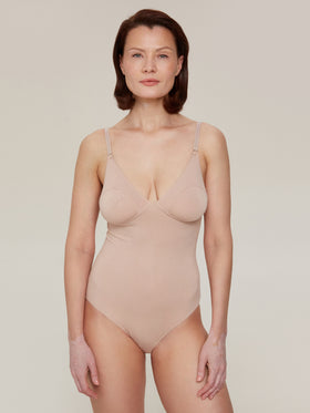 Nude soft cup bodysuit