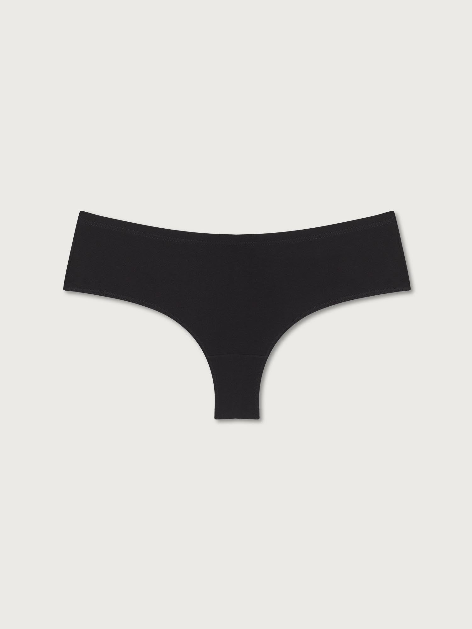 Black brazilian brief on a light gray background